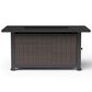 Agio Dover Rectangular Firepit in Brown, , large