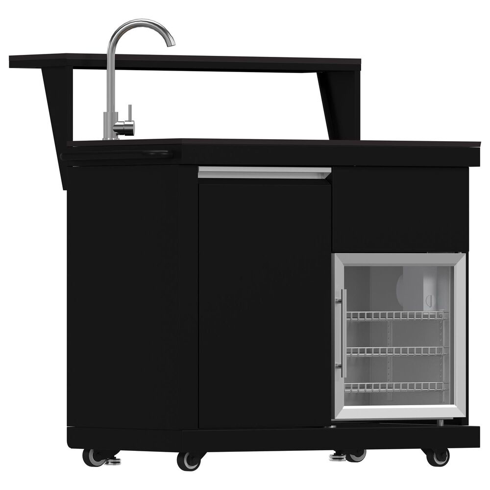 Forno All'Aperto 2-Piece Outdoor Kitchen Grill Set with Bar and Beverage Center in Black, , large
