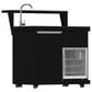 Forno All"Aperto 2-Piece Outdoor Kitchen Grill Set with Bar and Beverage Center in Black, , large