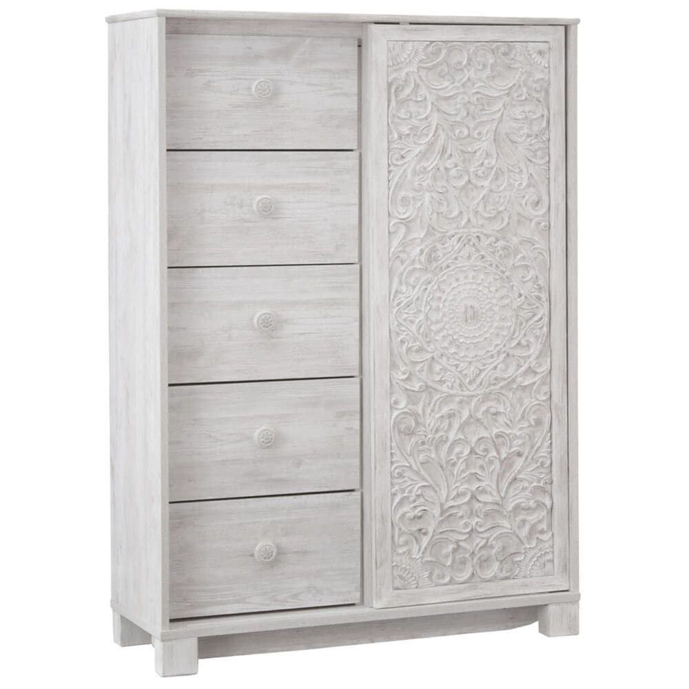 Ashley Paxberry Dressing Chest in White Wash, , large