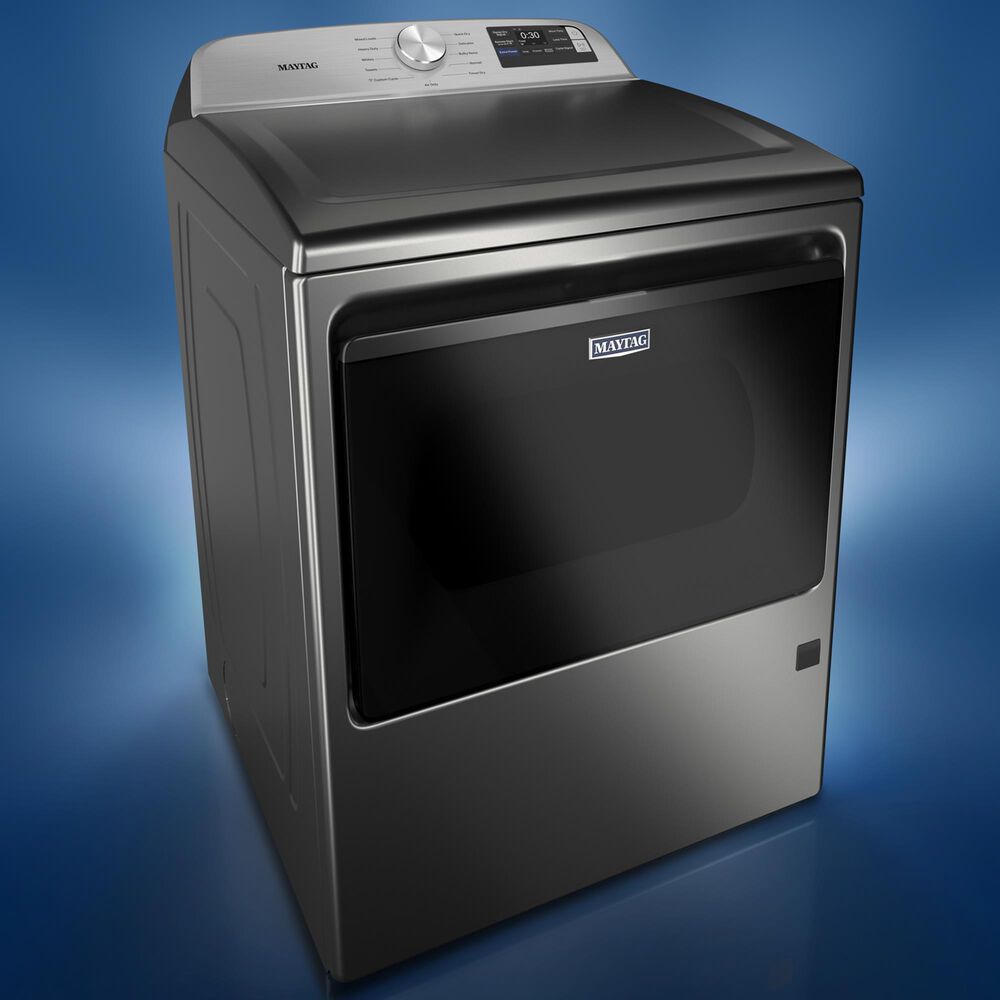 Maytag 7.4 Cu Ft. Smart Front Load Electric Dryer with Pet Pro Option in Midnight Steel, , large