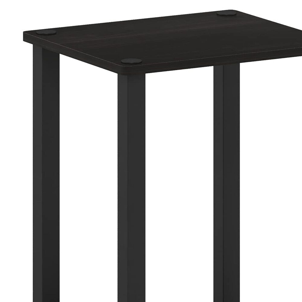 HOMLUX Simplistic 1-Tier End Table in Espresso and Black, , large