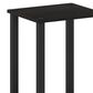 HOMLUX Simplistic 1-Tier End Table in Espresso and Black, , large