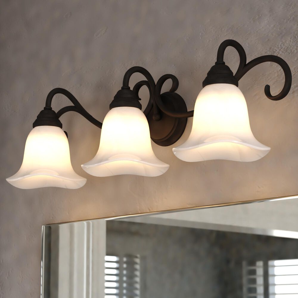 Vaxcel Bella 3-Light Bathroom Vanity Fixture in Matte Black, , large