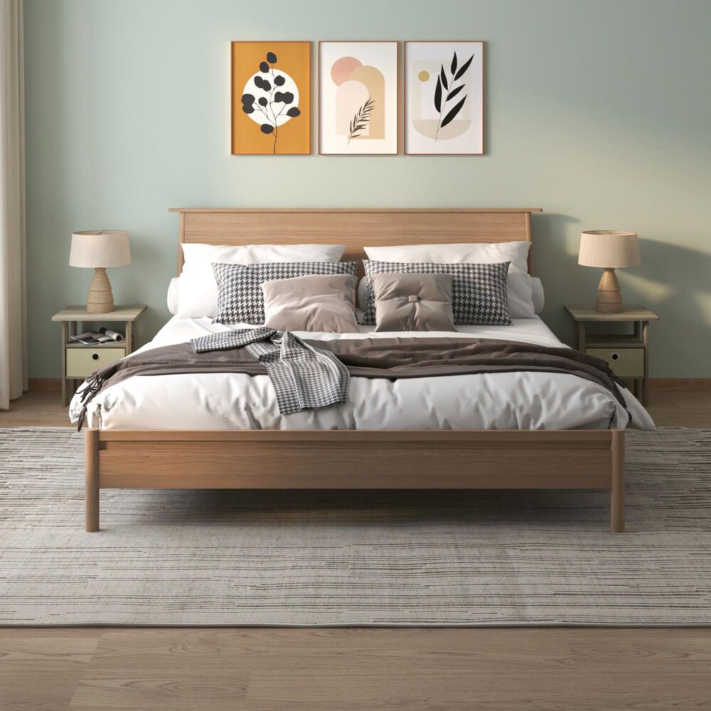 HOMLUX 1-Drawer End Table in Sonoma Oak, , large