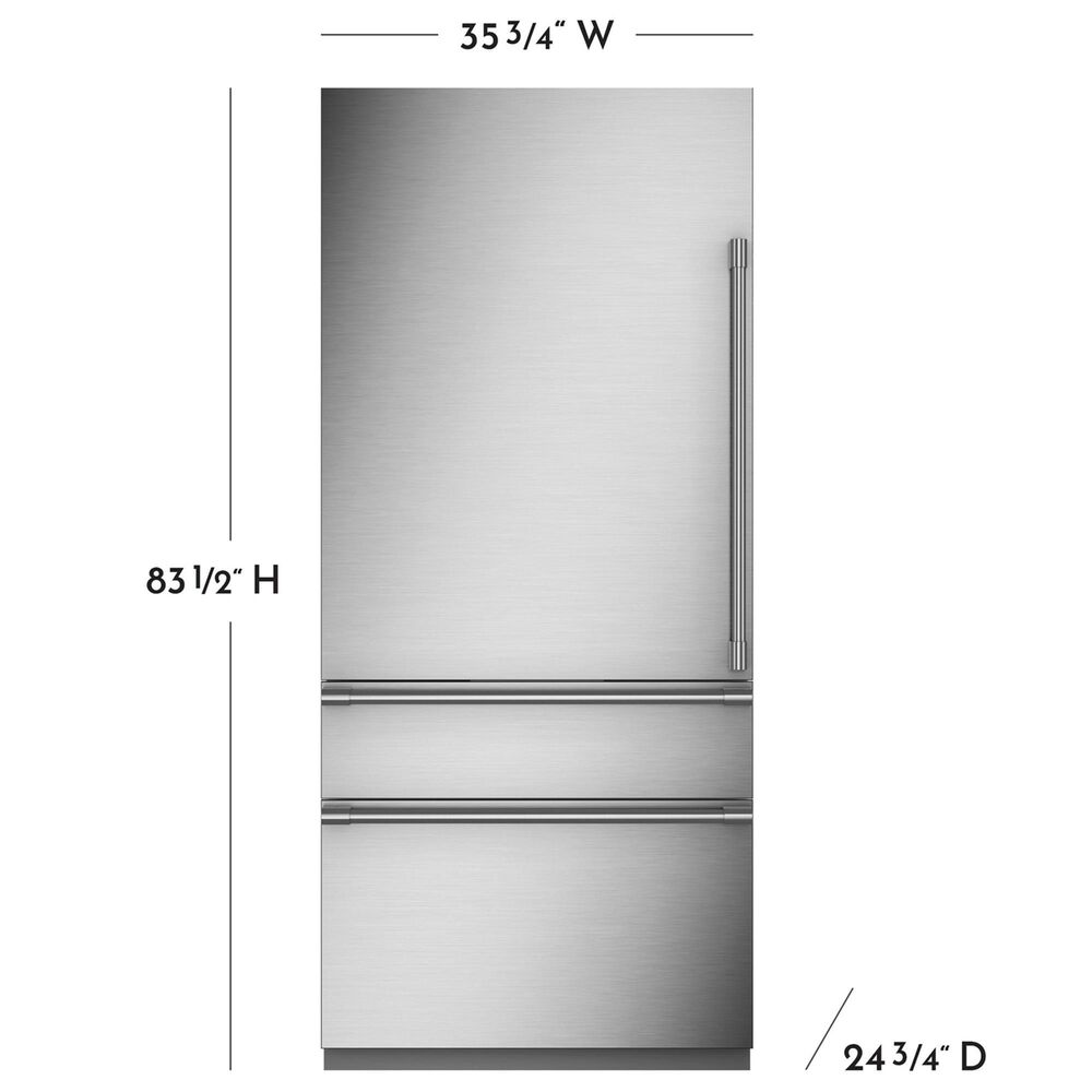 Monogram 20.1 Cu. Ft. Built-In Bottom Freezer Refrigerator with Left Hinge in Panel Ready, , large