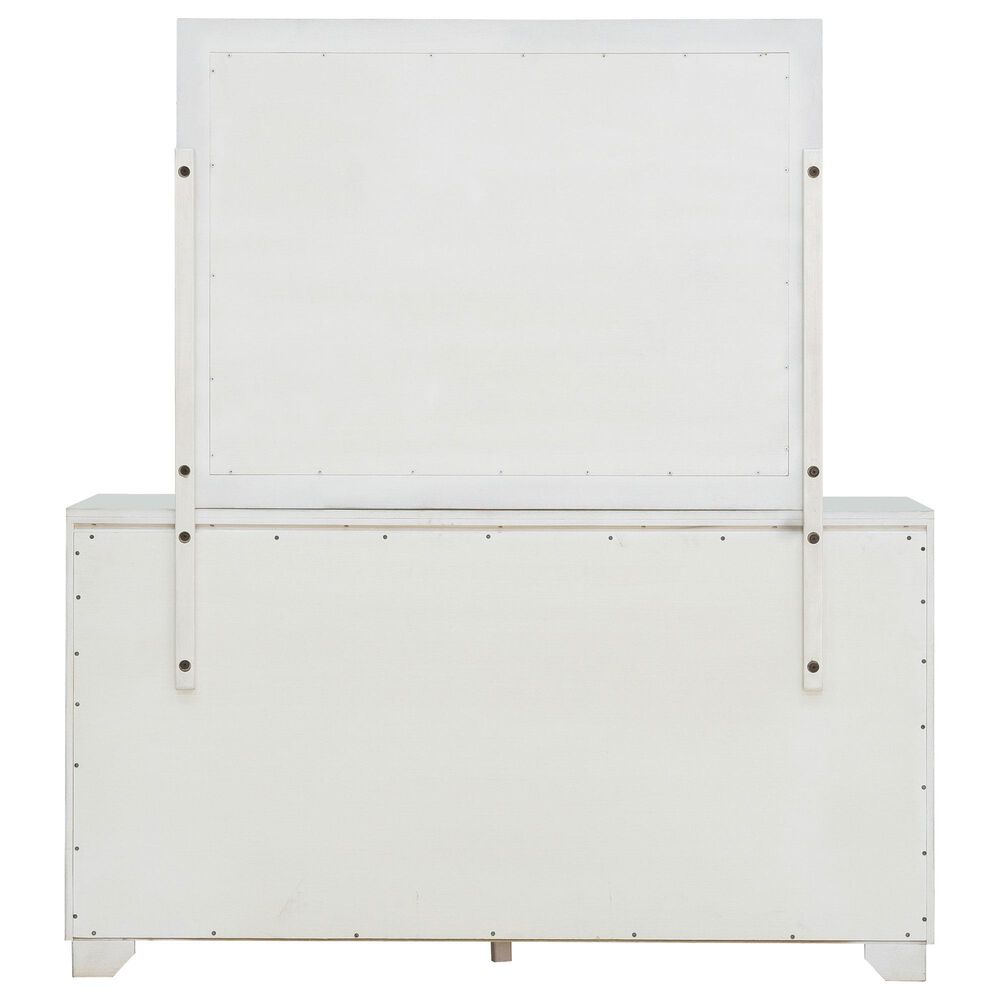 Pulaski Furniture Corp Camila Dresser and Mirror in White and Silver, , large