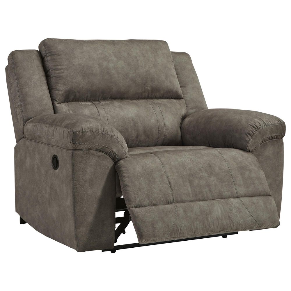 Ashley Laresview Manual Zero Wall Wide Seat Recliner in Fossil, , large