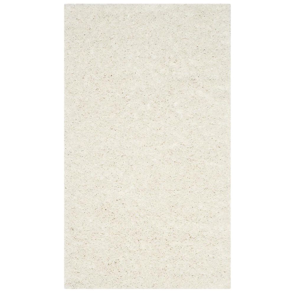 Safavieh Athens Shag SGA119B-3 3&#39; x 5&#39; White Area Rug, , large