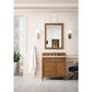 James Martin Vanities Brittany 36" Single Bathroom Vanity in Saddle Brown with 3 cm Carrara White Marble Top and Rectangle Sink, , large
