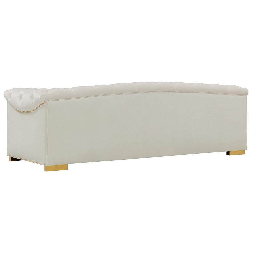Tov Furniture Farah Velvet Sofa in Cream Velvet Nebraska Furniture Mart