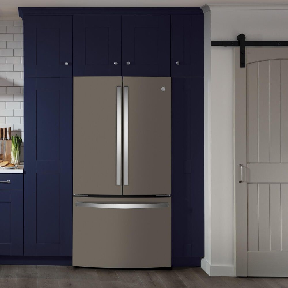 GE Appliances 23.1 Cu. Ft. Counter Depth French Door Refrigerator in Slate, , large