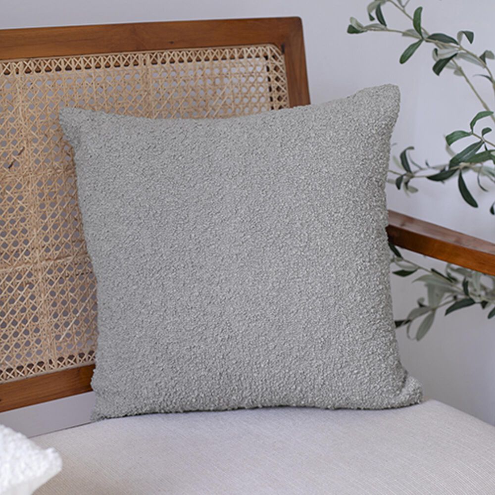 L.R. Home Boucle 20&quot; x 20&quot; Throw Pillow in Gray Violet, , large