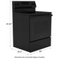 GE Appliances 30" Freestanding Electric Range with Steam Clean in Black, , large