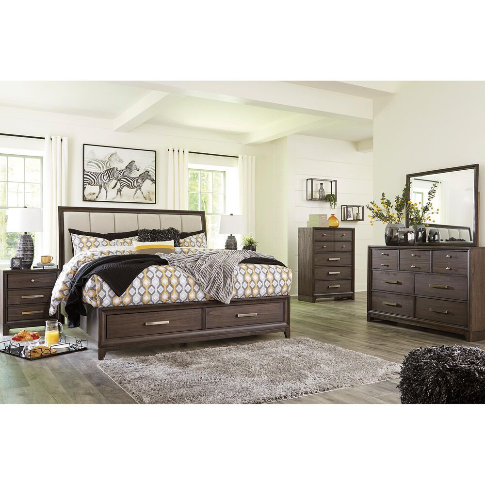 Signature Design by Ashley Brueban 5 Drawer Chest in Chestnut Brown, , large