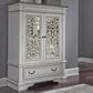 Belle Furnishings Abbey Park Mirrored Door Chest in White, , large