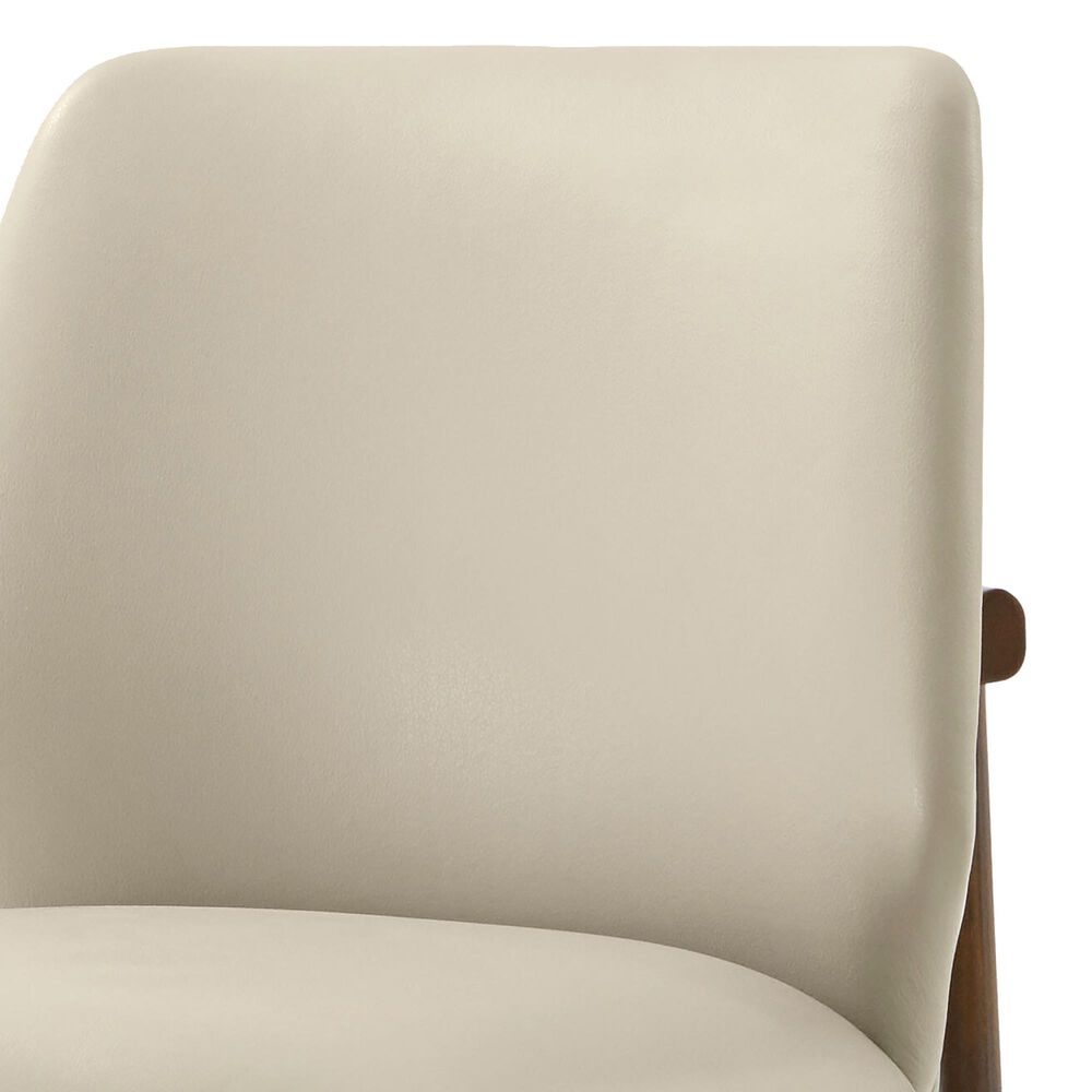 Theodore Alexander Kesden Dining Side Chair with Humus Leather and Pyramid Brown, , large