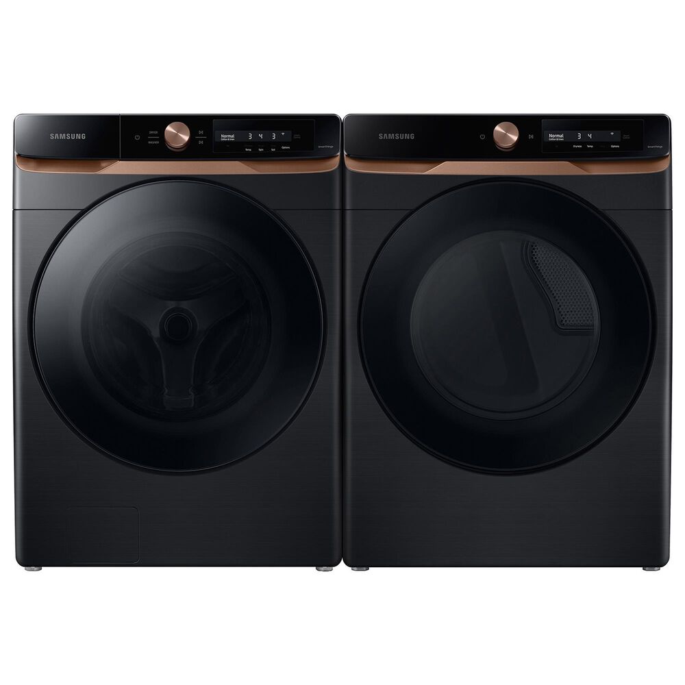 Samsung 7.5 Cu. Ft. AI Smart Dial Electric Dryer with Super Speed Dry and MultiControl in Brushed Black, , large