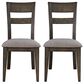 Belle Furnishings Double Bridge Side Chair in Dark Brown (Set of 2), , large