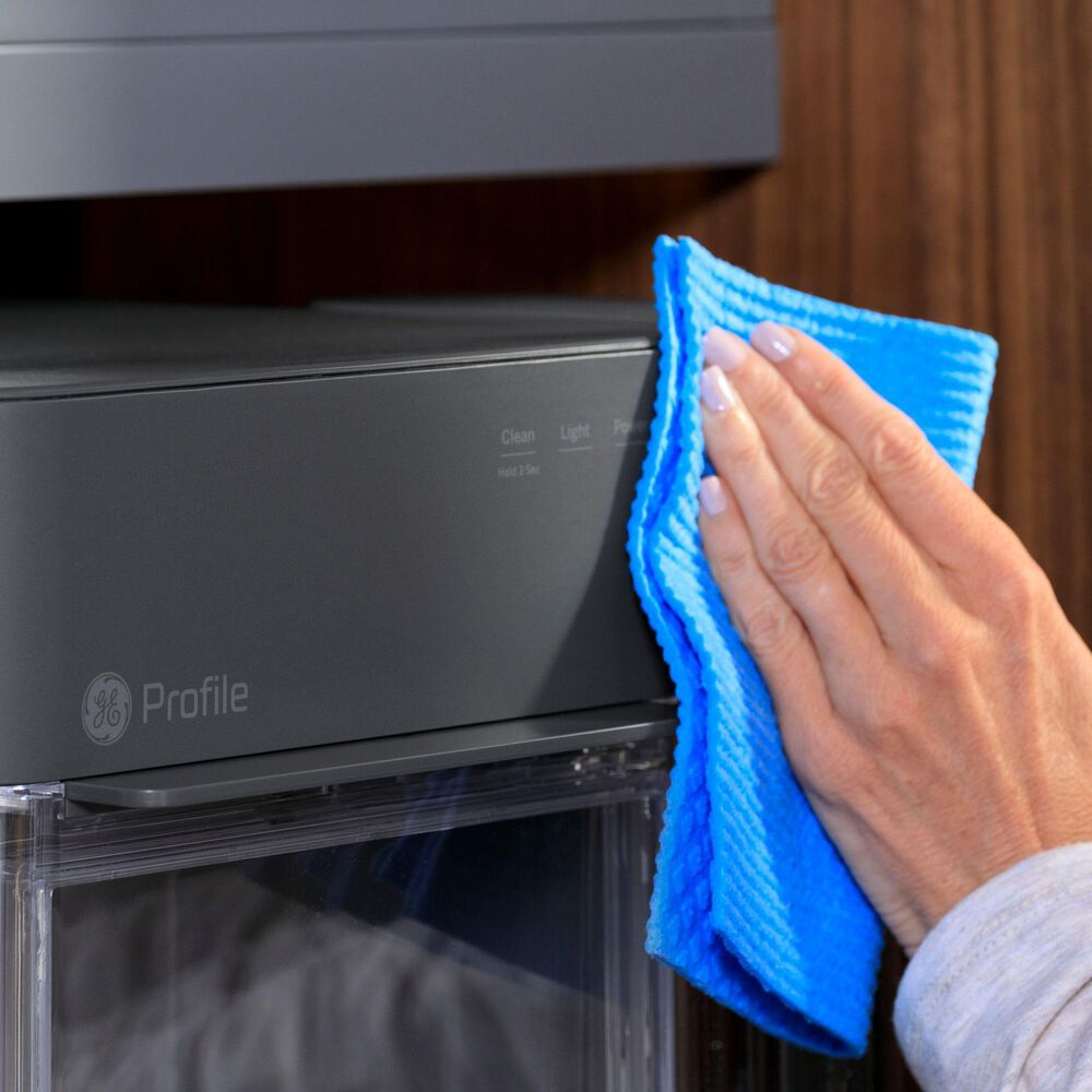 GE Profile Opal 2.0 Nugget Ice Maker in Black Stainless Steel NFM