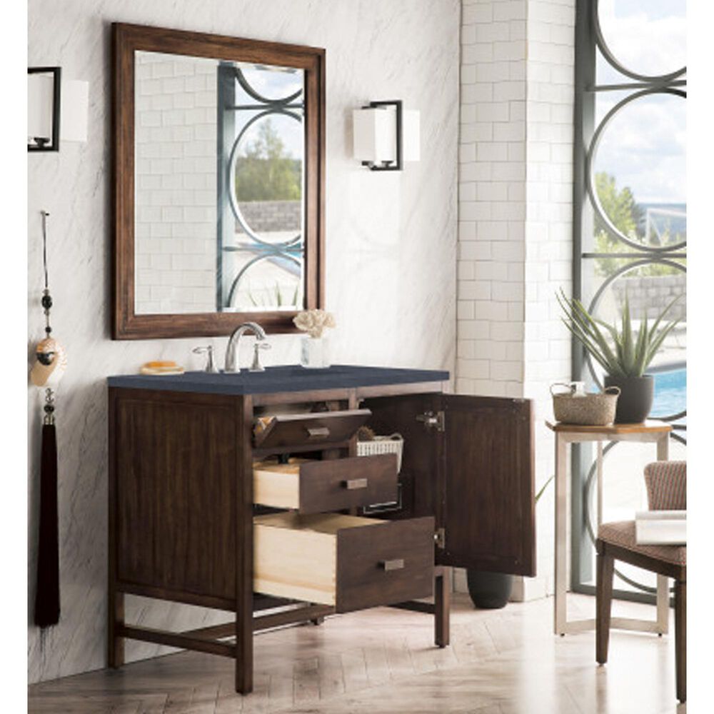 James Martin Vanities Addison 36" Single Bathroom Vanity in Mid Century Acacia with 3 cm Charcoal Soapstone Quartz Top, , large