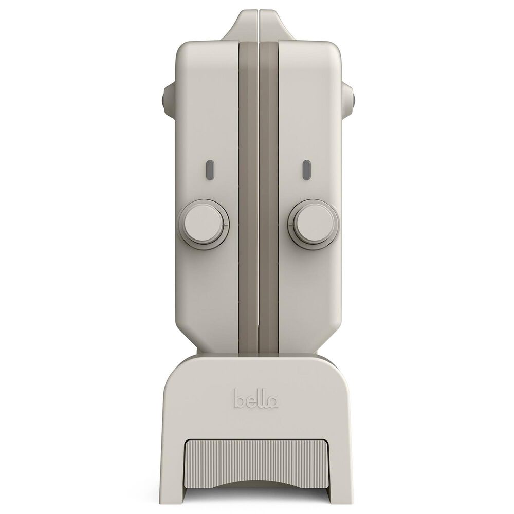 Bella 10&quot; x 20&quot; Ceramic Fold and Store Dual Temp Griddle in Oat Milk, , large