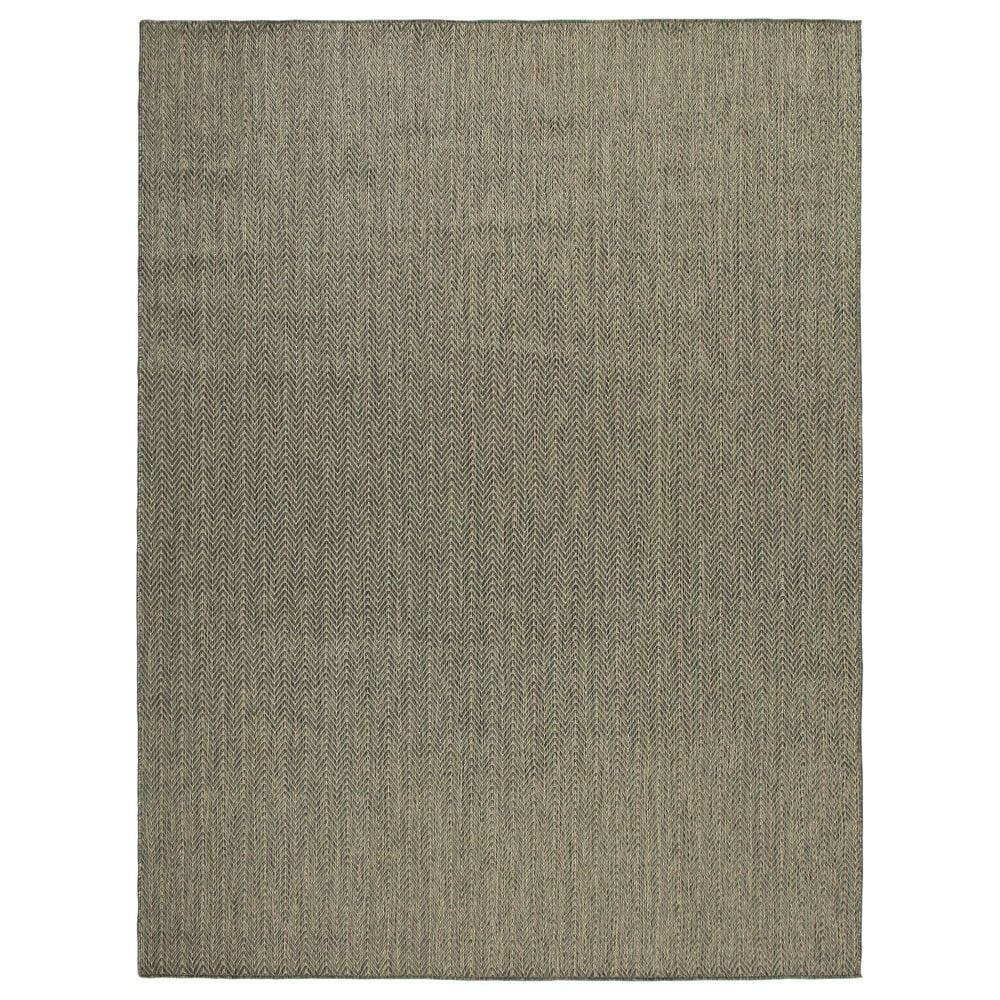 Nourison Horizon HOZ02 Green 9" x 12" Indoor/Outdoor Area Rug, , large