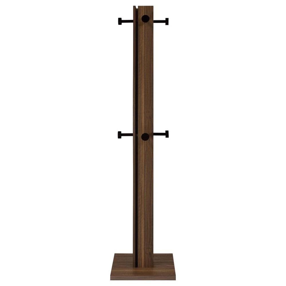 Pacific Landing Rikkie 8-Hook Coat Rack in Walnut and Black, , large