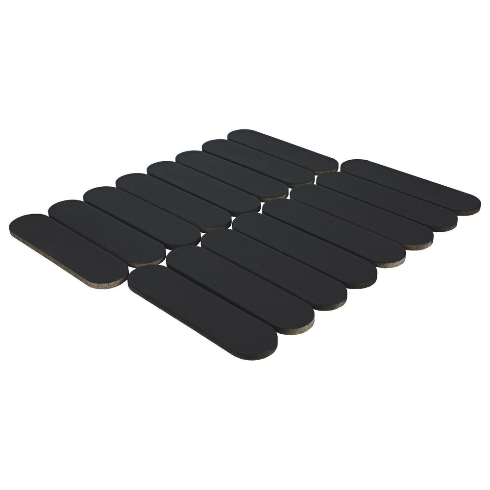 Dal-Tile Artefino Element Charcoal 1.5" x 6" Capsule on 12" x 13" Porcelain Mosaic Sheet, , large