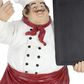 Maple and Jade Polystone Chef Decorative Sign in Black, Red and White, , large