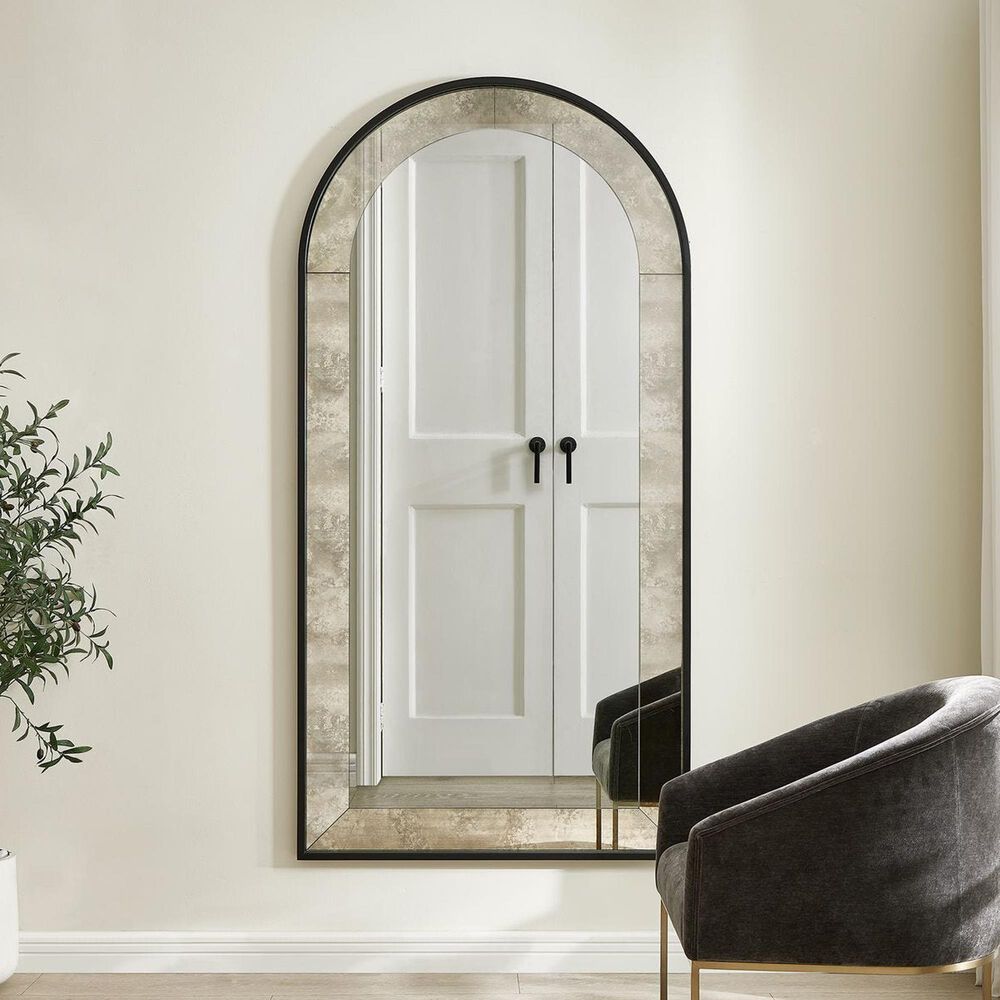 Uttermost Marlowe Arch Leaner Mirror in Black, , large