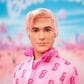 Barbie The Movie "I"m Coming with You" Ken Doll in Pink and White, , large