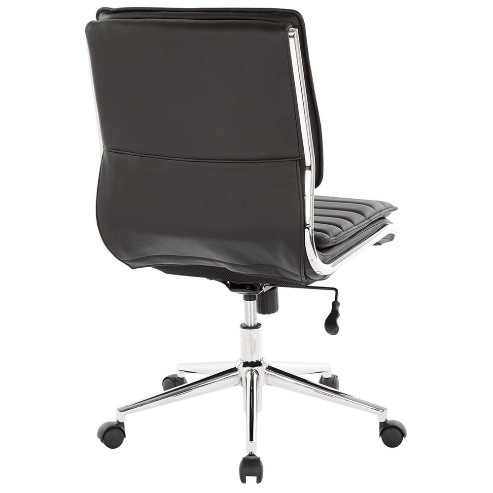 OSP Home Armless Manager Chair in Black, , large