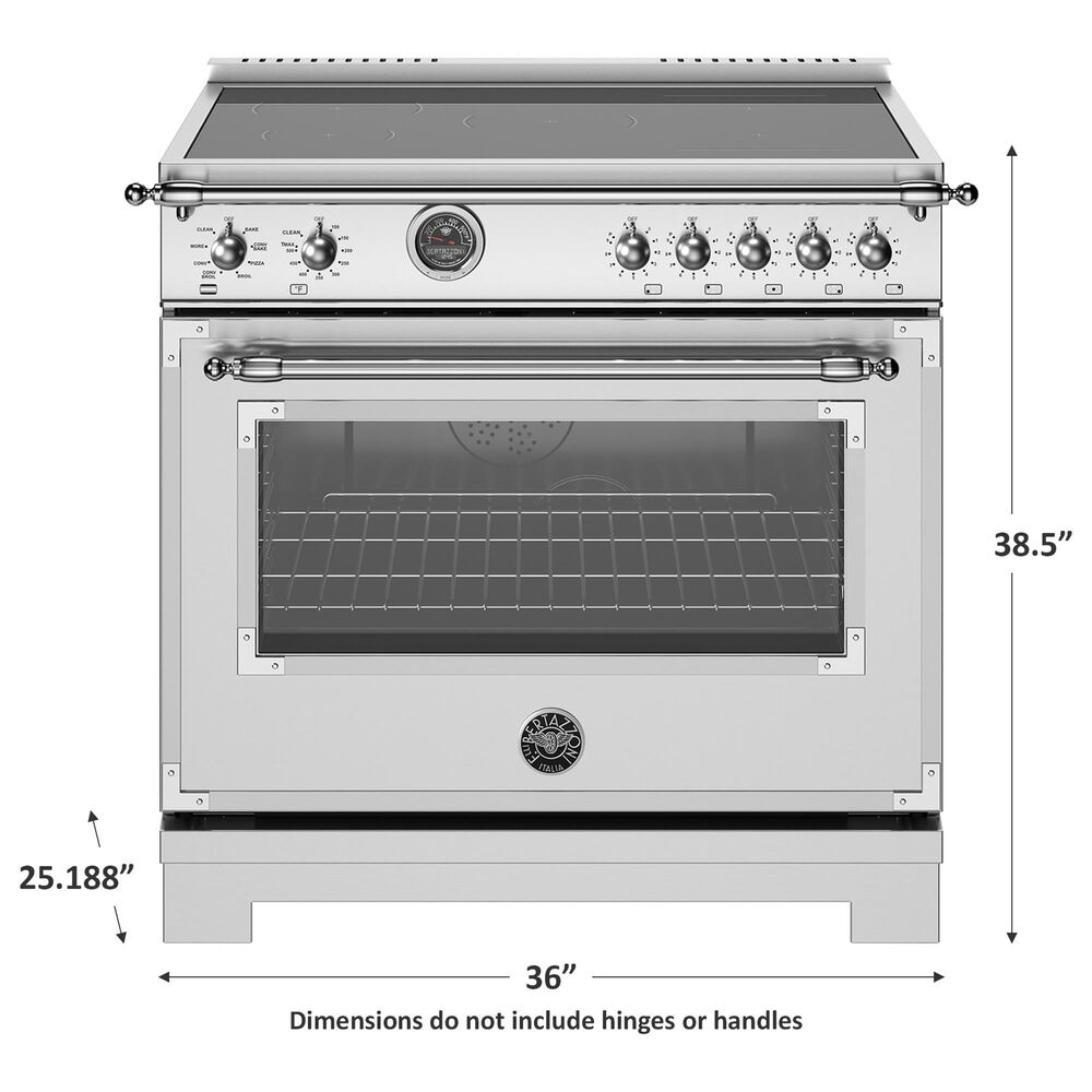 Bertazzoni Heritage 5.7 Cu. Ft. Freestanding Electric Range in Stainless Steel, , large