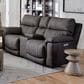 HomeStretch Cosmo Triple Power Loveseat with Console in Omnipotent Pewter, , large