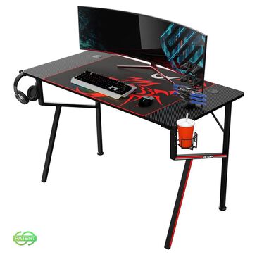 Eureka Llc 47" Captain K Series Gaming Desk - Carbon Fiber Black, , large