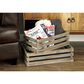 Maple and Jade Farmhouse Wood Tray in Brown (Set of 3), , large