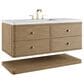 James Martin Allamari 48" Single Bathroom Vanity in Dune Mist with 3 cm White Zeus Silestone Top and Rectangular Sink, , large