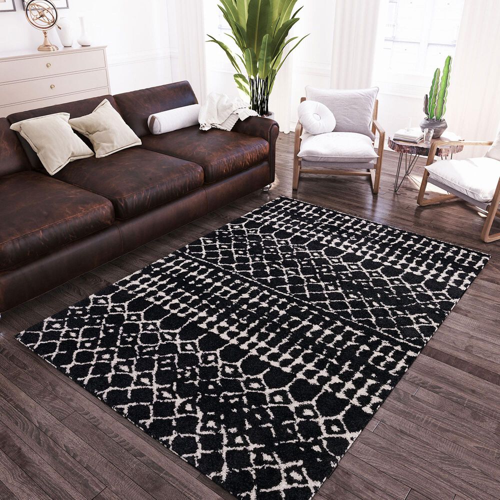 Dalyn Rug Company Marquee MQ2 5&#39;1&quot; x 7&#39;5&quot; Midnight and Ivory Area Rug, , large