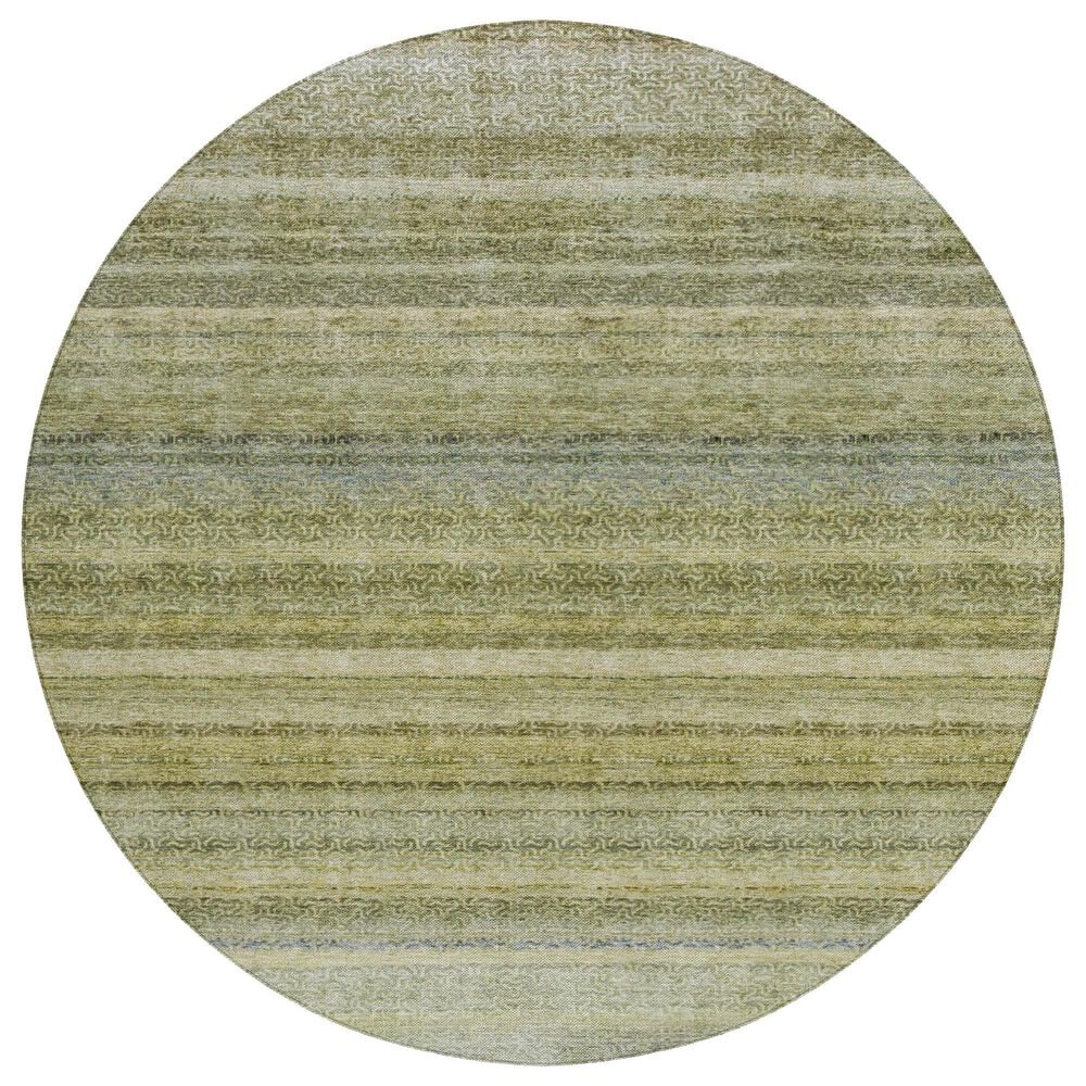 Dalyn Rug Company Burano BU5 8" Round Aloe Indoor/Outdoor Area Rug, , large