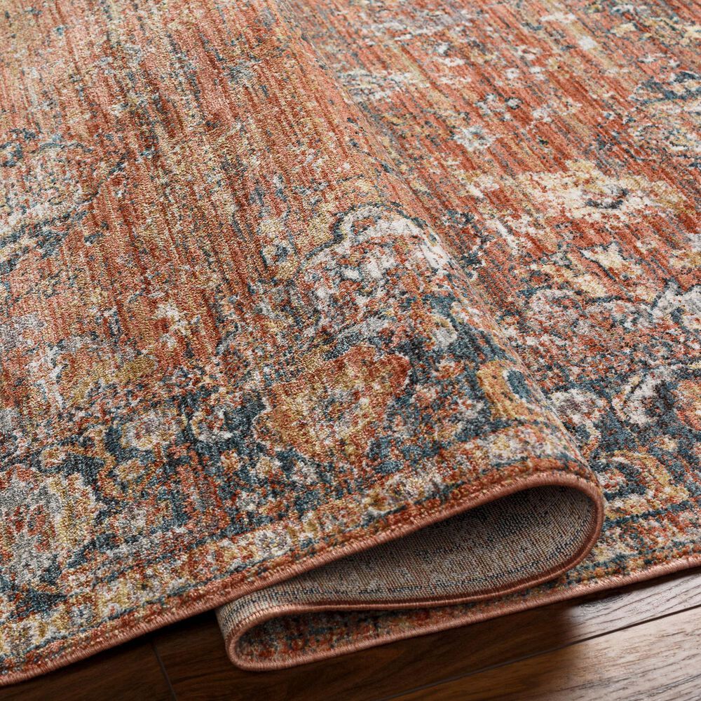 Surya Carlisle 2&#39; x 2&#39;11&quot; Brick Red, Dark Brown, Olive, Off-White and Medium Gray Area Rug, , large