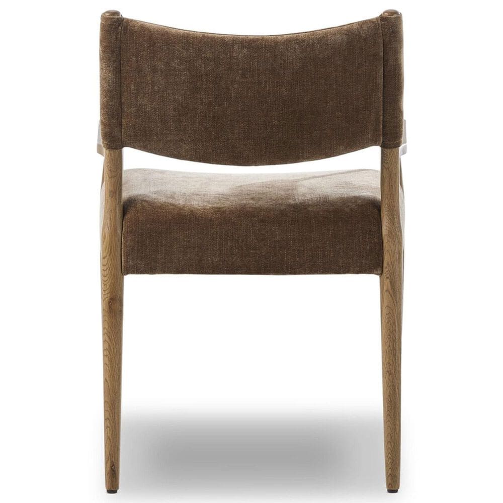 Four Hands Jayla Dining Arm Chair with Altair Mushroom Fabric in Toasted Oak, , large
