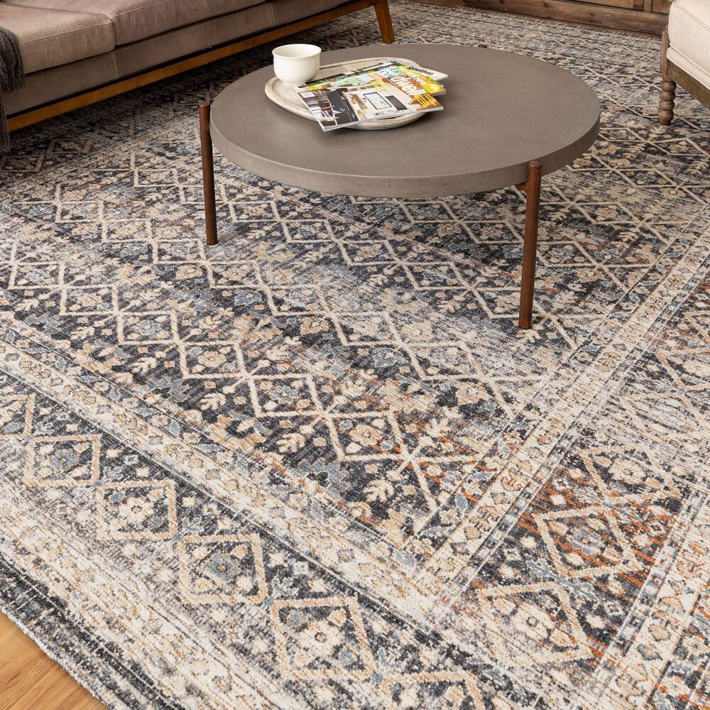 Karastan Zula Luanda 8&#39; x 10&#39; Slate Area Rug, , large