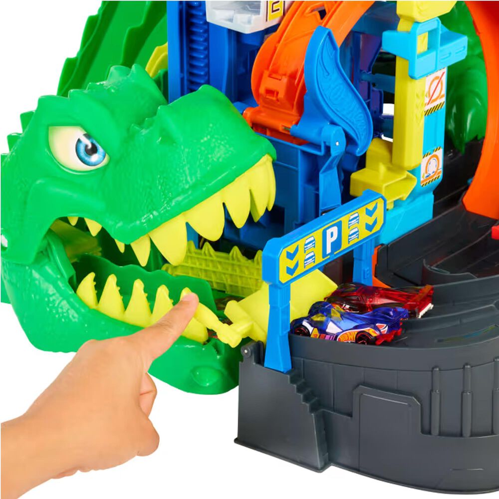 Hot Wheels City Ultimate T-Rex Garage Playset, , large