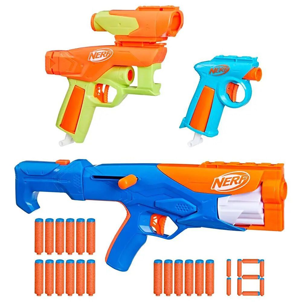 Nerf N Series Gear Up Pack with 3 Blasters and 18 N1 Darts, , large