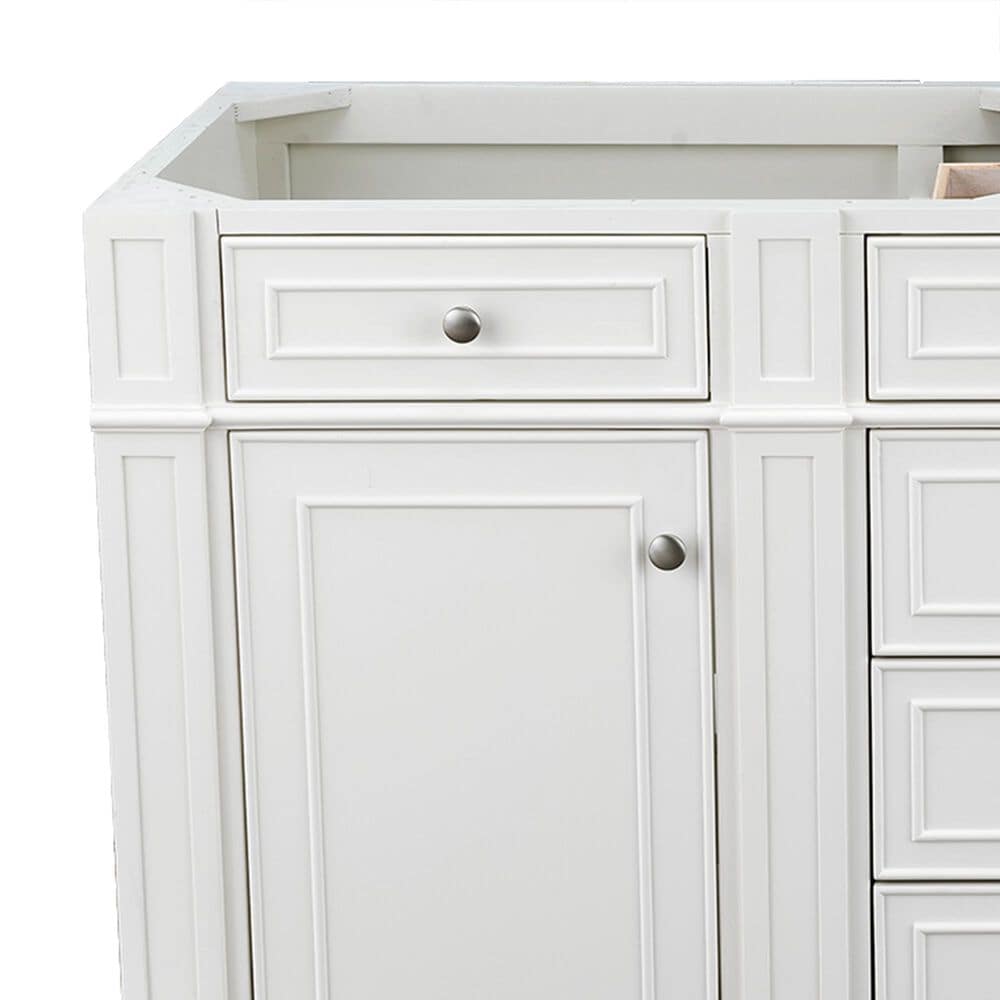 James Martin Bristol 60" Double Bathroom Vanity Cabinet in Bright White, , large