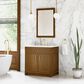 James Martin Bellshire 36" Single Bathroom Vanity in Honey Oak with 3 cm White Zeus Silestone Top and Rectangular Sink, , large