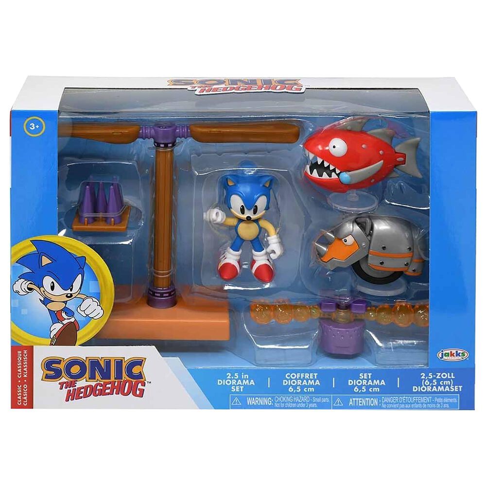 Sonic The Hedgehog 2.5" Diorama Flying Batter Zone Playset, , large
