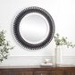 Maple and Jade 36" Round Wall Mirror in Black, White and Red, , large