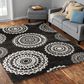 Central Oriental Salinas Medallion Soot and Buff 5" x 7" Area Rug, , large